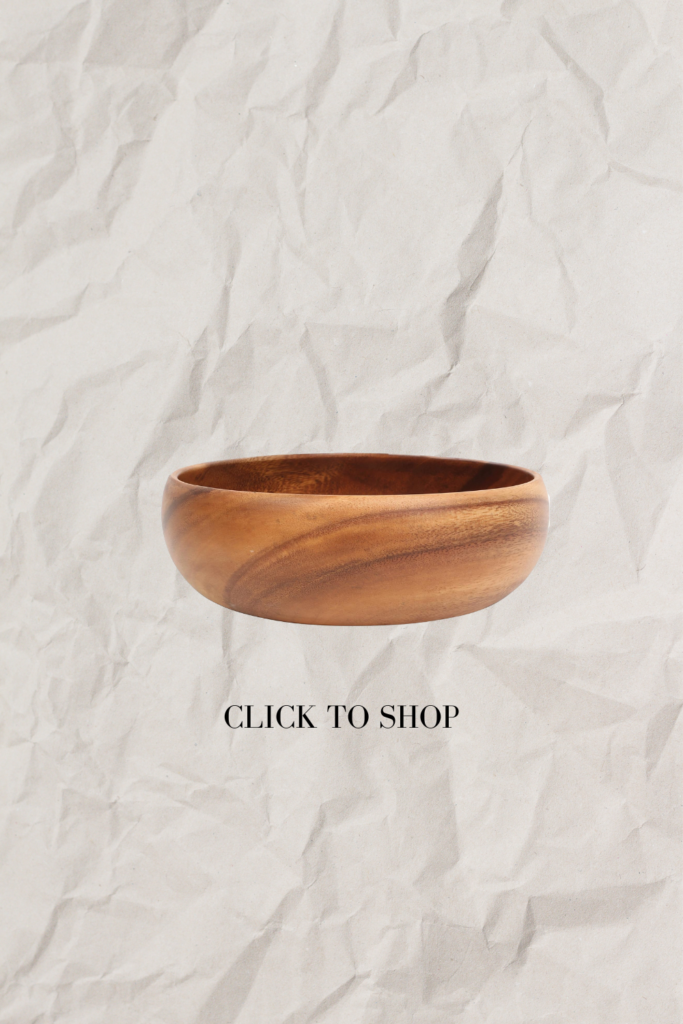 Wooden salad bowl