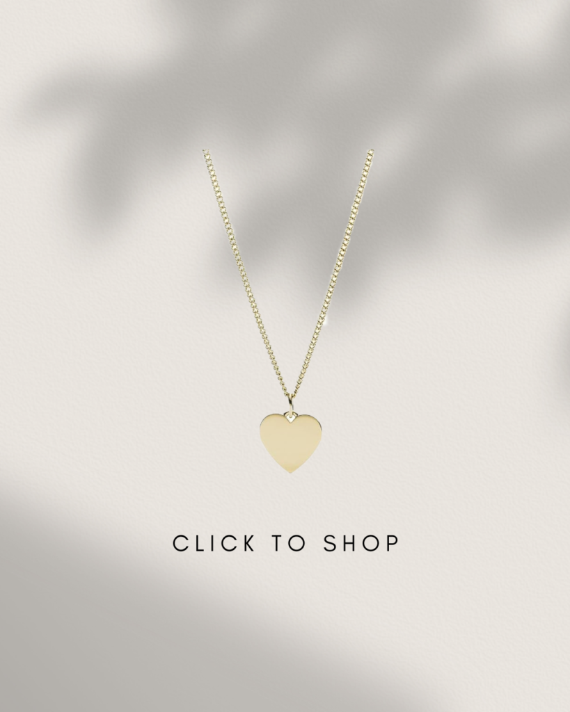 Gold heart necklace