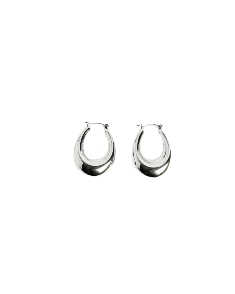 silver earrings hoops